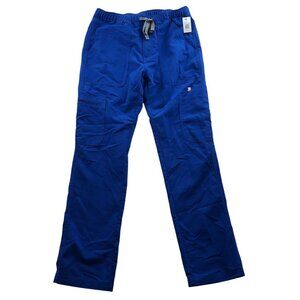 Figs Technical Collection Cargo Scrub Pants Unisex Small Straight Leg Blue